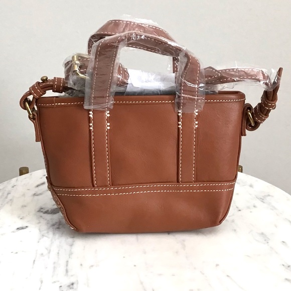 J. CREW Leather Mini Montauk Tote Bag New - Picture 14 of 14